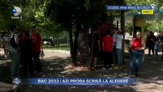 BAC 2022 - Azi proba scrisă la alegere