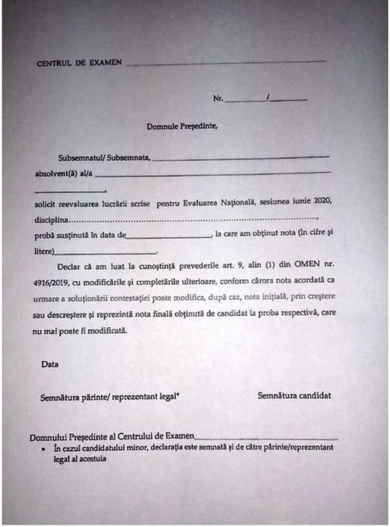 Contestaţii Evaluare Naţională 2022