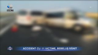 Accident cu 11 victime, bebeluș rănit