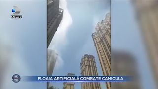 Ploaia artificială combate canicula