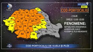 Cod portocaliu de furtuni si ploi