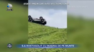 S-a rostogolit cu mașina de pe munte