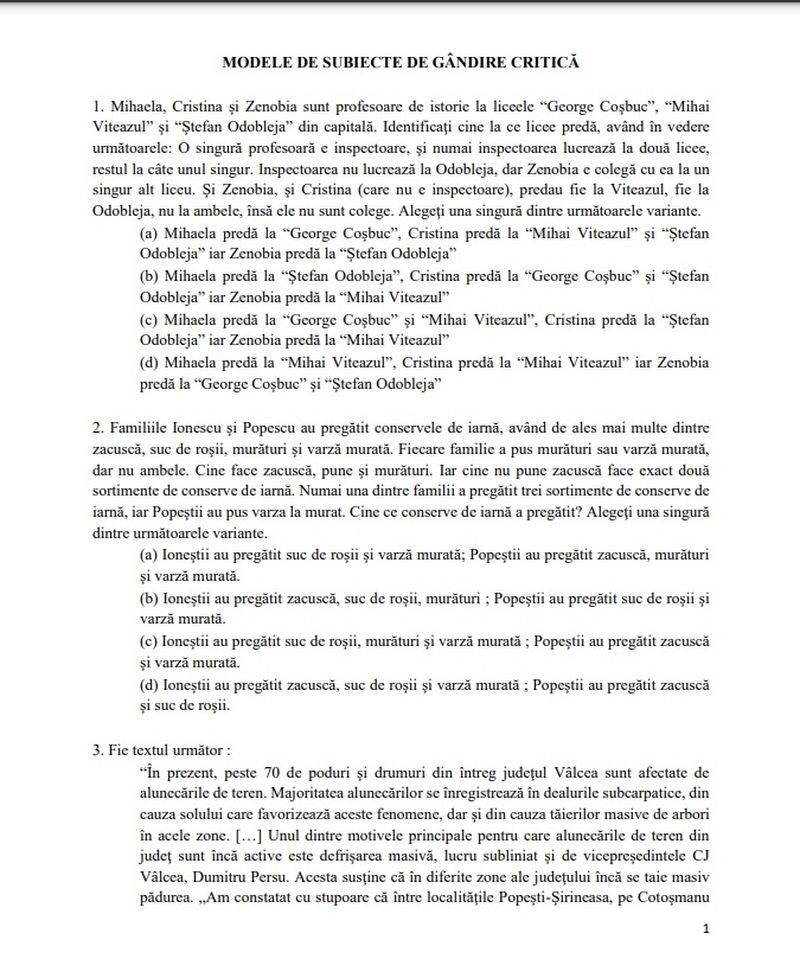 Subiecte Admitere Drept 2022