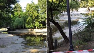 Imagini uluitoare: Lacul Cișmigiu a secat. Ce spune Primăria Capitalei