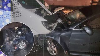 Angajat al MAI, accident cu audi-ul în Caraş-Severin. A intrat cu peste 100 de km/h într-un microbuz