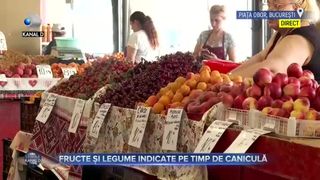 Fructe și legume indicate pe timp de caniculă