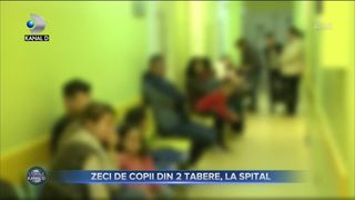Zeci de copii din 2 tabere, la spital