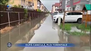 După caniculă, ploi torențiale