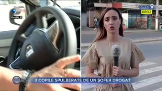3 copile spulberate de un șofer drogat