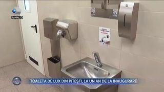 Toaleta de lux din Pitești, la un an de la inaugurare