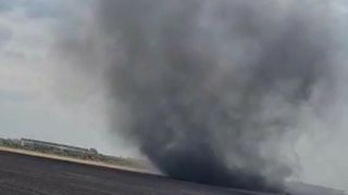  Localnicii din Arad au fost speriați de un vârtej puternic