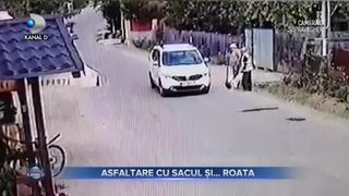 Asfaltare cu sacul și roata