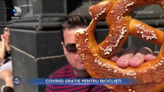 Covrigi gratis pentru bicicliști