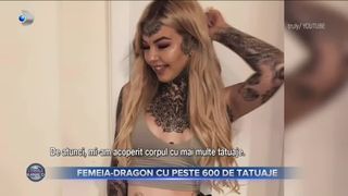 Femeia- dragon cu peste 600 de tatuaje