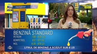 Litrul de benzină a scăzut sub 8 lei