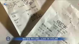 Bacșiș record - 3.000 de dolari