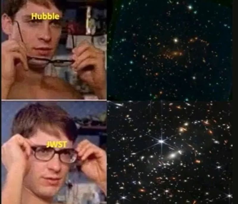 Meme-uri fotografii telescop James Webb