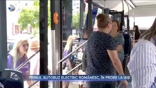 Primul autobuz electric rom&acirc;nesc, &icirc;n probe la Iași