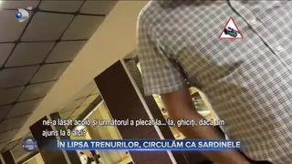 &Icirc;n lipsa trenurilor, circulăm ca sardinele