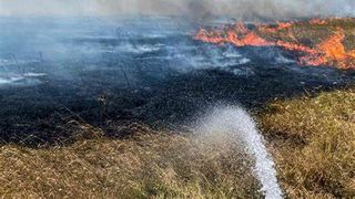  Un incendiu de vegetație a izbucnit în zona Poligonului Babadag în urma tragerilor