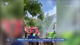 Pensiune din Deltă cuprinsă de flăcări