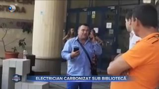 Electrician carbonizat sub bibliotecă