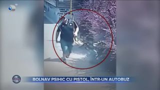 Bolnav psihic cu pistol, &icirc;ntr-un autobuz