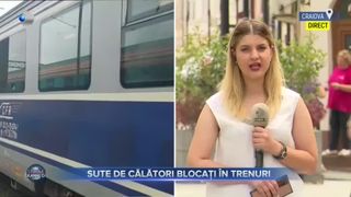 Sute de călători blocați &icirc;n trenuri
