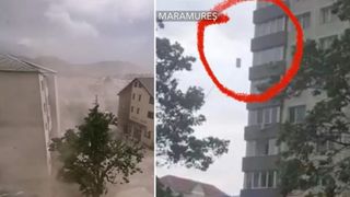 O furtună de nisip a transformat ziua în noapte, în Maramureș