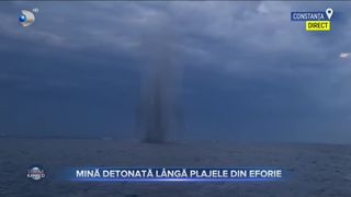 Mină detonată l&acirc;ngă plajele din Eforie