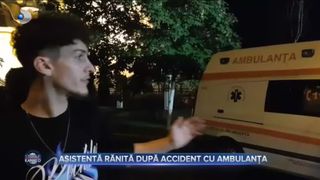 Asistentă rănită după accident cu ambulanța