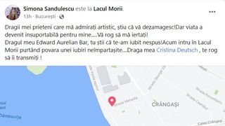 Prietena artistei care a murit &icirc;n Lacul Morii rupe tăcerea. Care este adevărul din spatele morții Simonei