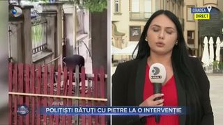Polițiști bătuți cu pietre la o intervenție