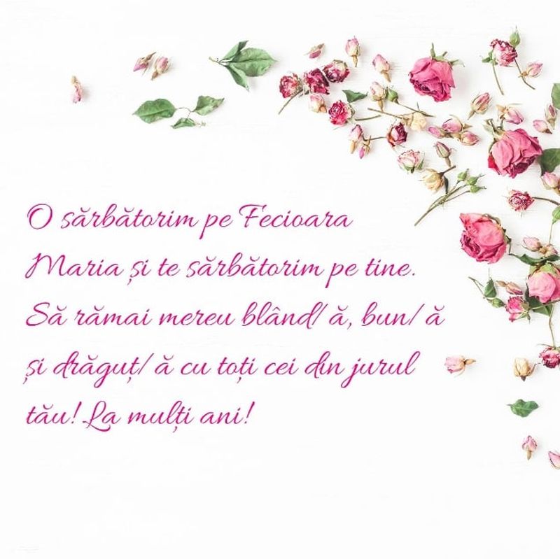 Nume sărbătorite de Sfânta Maria 2022: Spune-le La mulţi ani celor dragi!