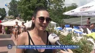 Dansuri și petrecere cu spumă la Băile Felix