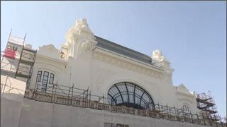 VIDEO | Cazinoul din Constanța a fost parțial dezvelit vineri și poate fi fotografiat mai ușor de turiști