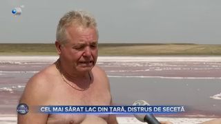 Cel mai sărat lac din țară, distrus de secetă