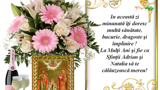 Mesaje de Sfinții Adrian și Natalia 2022