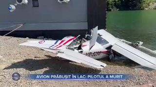Avion prăbușit în lac - pilotul a murit