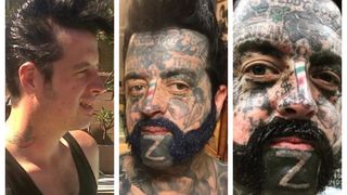 Un american stabilit în Rusia și-a tatuat simbolul Z pe față