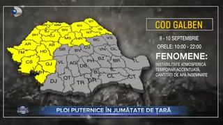 Ploi puternice &icirc;n jumătate de țară