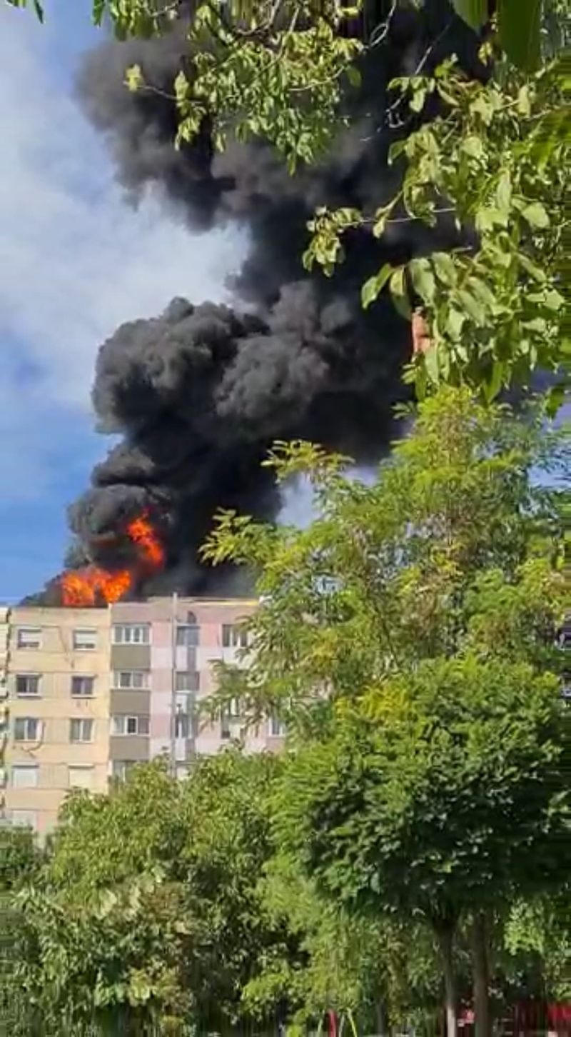 Incendiu puternic într-un bloc de locuințe din Timișoara în apropierea Stadionului „Dan Păltinișanu”. 38 de persoane au fost evacuate