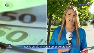 Euro &rdquo;a sărit&rdquo; de 4 lei și 90 de bani