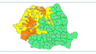 Avertizare METEO: Cod galben și portocaliu de ploi abundente. HARTA cu județele afectate!