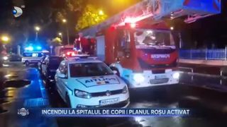 Incendiu la spitalul de copii! Planul rosu activat