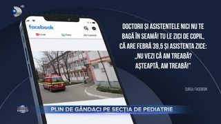 Plin de g&acirc;ndaci pe secția de pediatrie