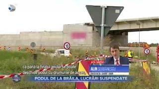 Podul de la Brăila, lucrări suspendate