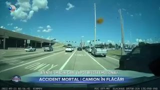 Accident mortal - camion &icirc;n flăcări