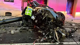 Accident Cluj-Napoca. Masina BMW distrusa in urma impactului devastator 