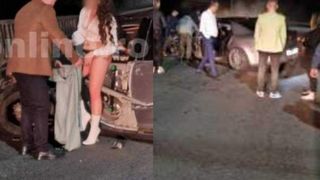 Cine este șoferița beată care a făcut accident în Argeș?! A ieșit, din mașină, în lenjerie intimă, iar părinții i-au adus haine